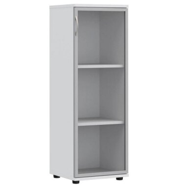 Spinta biurams su vitrina S42 White