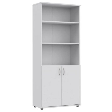 Spinta biurui su lentynomis ir durelėmis S4 White