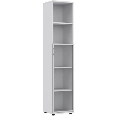 Spinta biurui su vitrina S16 White