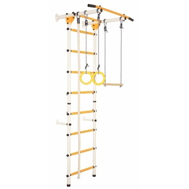 Sporto kompleksas (gimnastikos sienelė) JUNIOR ATLET LIGHT, balta-geltona, 220x55cm Sporto kompleksas (gimnastikos sienelė) JUNIOR ATLET LIGHT, balta-geltona, 220x55cm