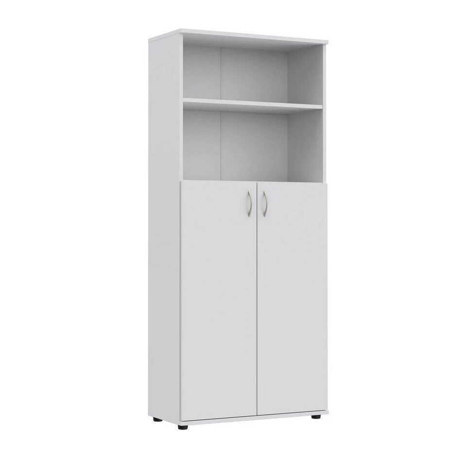 Spinta biurui su durelėmis ir lentynomis S6 White Spinta biurui su durelėmis ir lentynomis S6 White