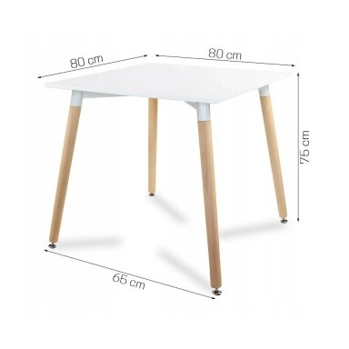 Stalas Milano 80 White