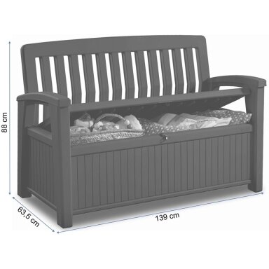 Suolas/skrynia PATIO BENCH 227 L brown