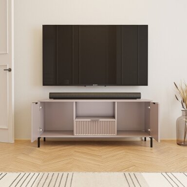TV spintelė Wave 135 cm su stalčiais Spalva: Kašmyras