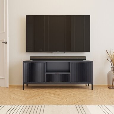 TV spintelė Wave 135 cm su stalčiais Spalvos: Indigo (tamsiai mėlyna)