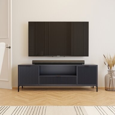 TV spintelė WAVE 165 cm su stalčiais Spalva: Indigo (tamsiai mėlyna)