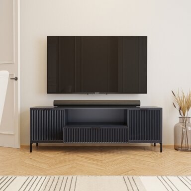 TV spintelė WAVE 165 cm su stalčiais Spalva: Indigo (tamsiai mėlyna)