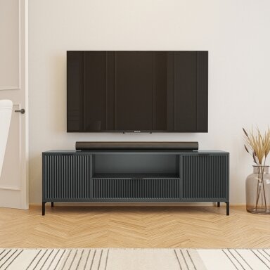 RTV spintelė WAVE 165 cm su stalčiais Spalvos: Greenstone (žalia)