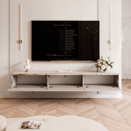 RTV spintelė SELIA 200 cm pakabinama kašmyro spalvos su auksiniu intarpu Spalvos: Kašmyras, LED apšvietimas: ne, Atidarymo sistema: push to open 4 RTV spintelė SELIA 200 cm pakabinama kašmyro spalvos su auksiniu intarpu Spalvos: Kašmyras, LED apšvietimas: ne, Atidarymo sistema: push to open 4