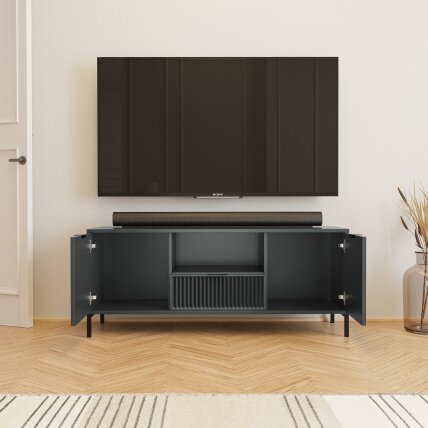 TV spintelė Wave 135 cm su stalčiais Spalvos: Greenstone (žalia) 2