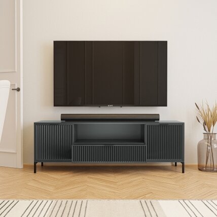 RTV spintelė WAVE 165 cm su stalčiais Spalvos: Greenstone (žalia) 1