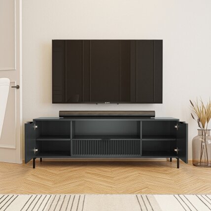 RTV spintelė WAVE 165 cm su stalčiais Spalvos: Greenstone (žalia) 2