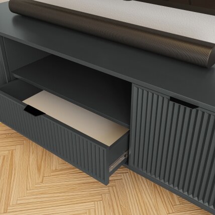 RTV spintelė WAVE 165 cm su stalčiais Spalvos: Greenstone (žalia) 3
