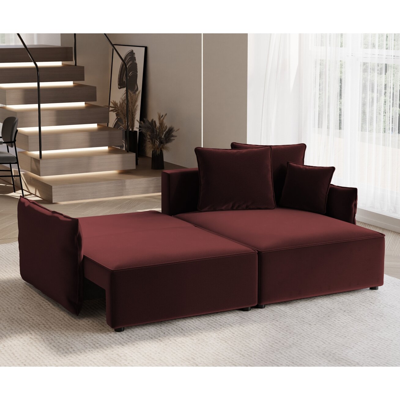 Minkštas kampinis sofa LEON su miego funkcija ir patalynės dėže Kampo pusė: dešinė, Spalvos: Tiffany 32 2 Minkštas kampinis sofa LEON su miego funkcija ir patalynės dėže Kampo pusė: dešinė, Spalvos: Tiffany 32 2