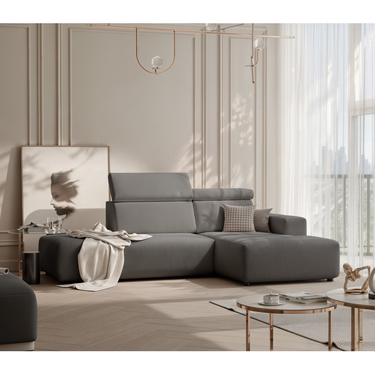 Minkštas kampas RICO su reguliuojamomis galvos atramomis Kampo pusė: dešinė, Spalvos: Tiffany 16 2 Minkštas kampas RICO su reguliuojamomis galvos atramomis Kampo pusė: dešinė, Spalvos: Tiffany 16 2