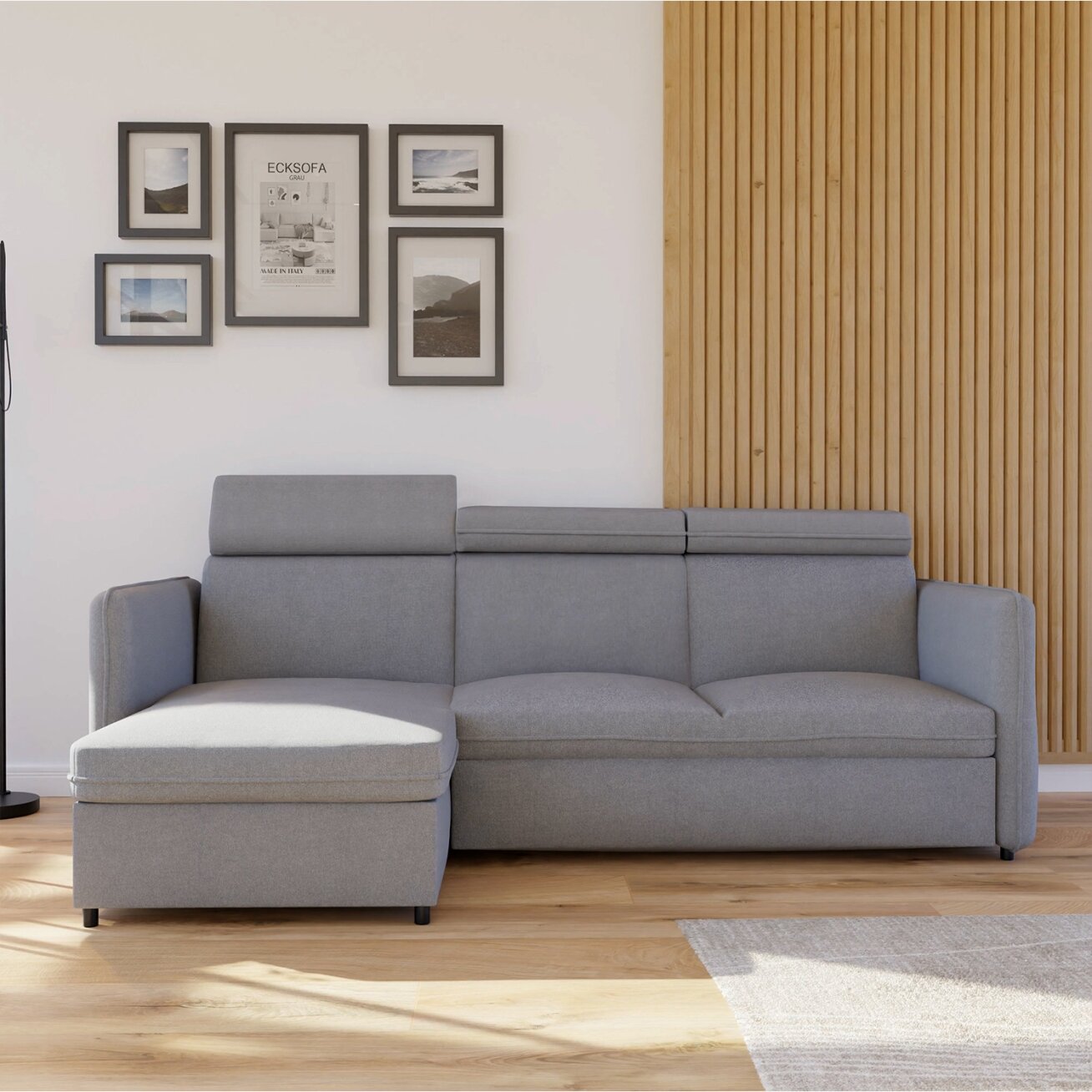 Minkštas kampinis sofa su reguliuojamu atlošu BENI Spalvos: Soro 90 (Pilka) 8 Minkštas kampinis sofa su reguliuojamu atlošu BENI Spalvos: Soro 90 (Pilka) 8