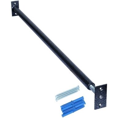 Tarp sienų/durų staktos montuojamas skersinis SANRO-6, tamsiai pilkas reguliuojamo ilgio (127-137cm), iki 130kg Tarp sienų/durų staktos montuojamas skersinis SANRO-6, tamsiai pilkas reguliuojamo ilgio (127-137cm), iki 130kg