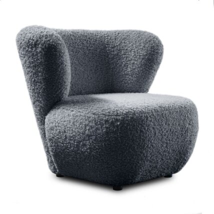 Minkštas fotelis ARLO LOUNGE, modernus poilsio fotelis, Juodas Minkštas fotelis ARLO LOUNGE, modernus poilsio fotelis, Juodas