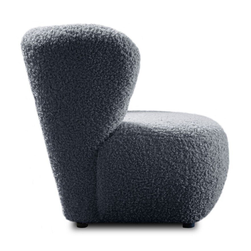 Minkštas fotelis ARLO LOUNGE, modernus poilsio fotelis, Juodas 2