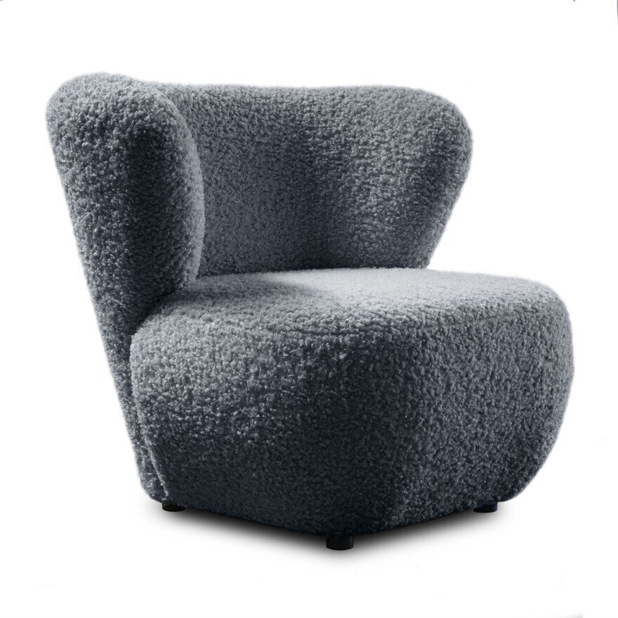 Minkštas fotelis ARLO LOUNGE, modernus poilsio fotelis, Juodas Minkštas fotelis ARLO LOUNGE, modernus poilsio fotelis, Juodas