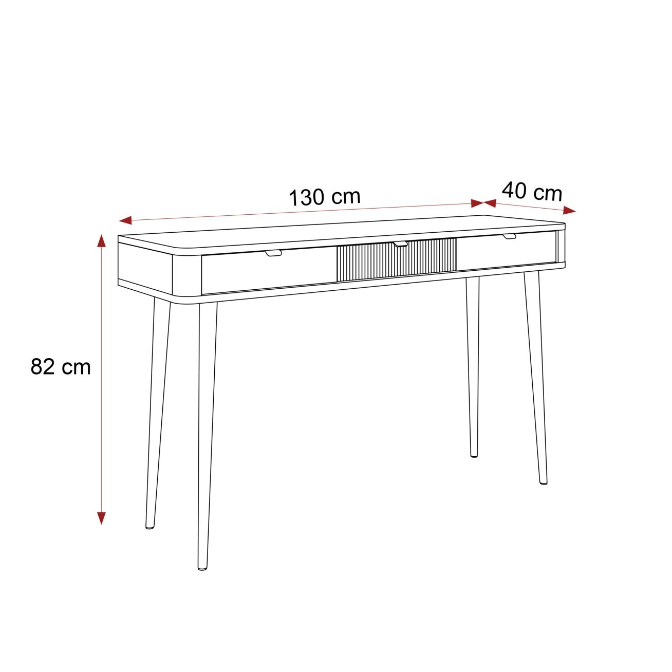 Konsolinis tualetinis staliukas NAVANI 130 cm su stalčiais Spalvos: kašmyras + pilkas akmuo 7