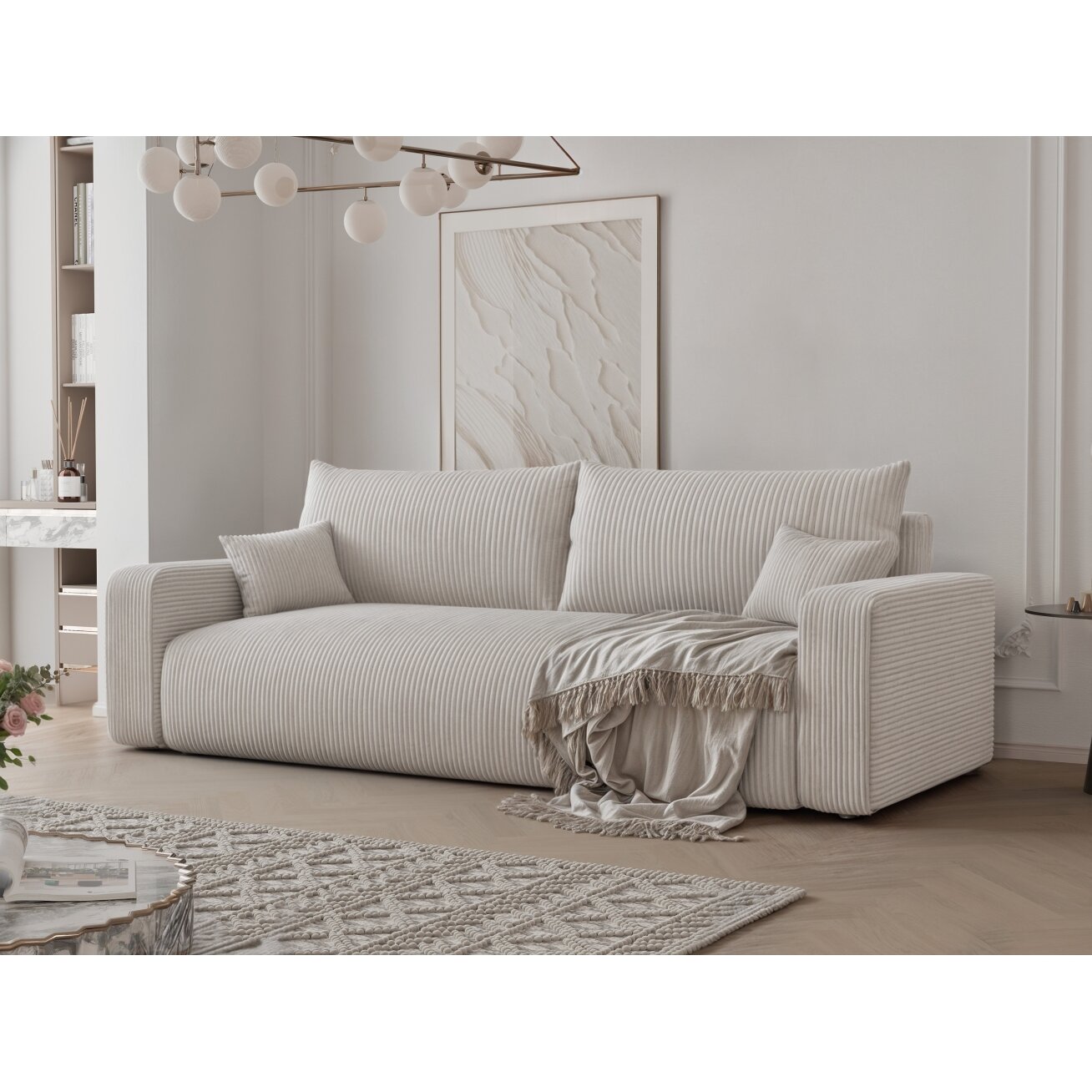 Trivietė sofa su miego funkcija PIANO Spalvos: Poso 100 (Kreminė) 5 Trivietė sofa su miego funkcija PIANO Spalvos: Poso 100 (Kreminė) 5