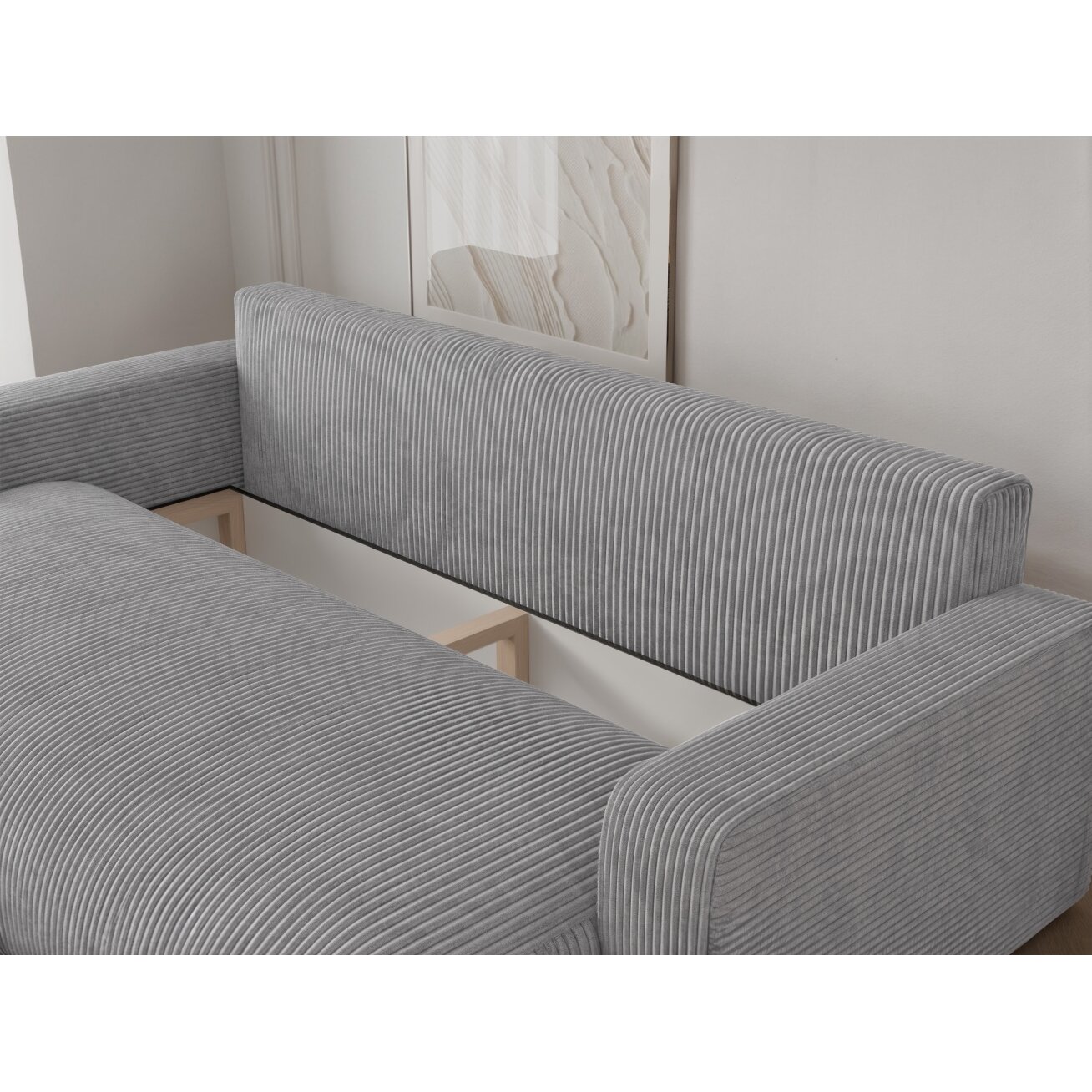 Trivietė sofa su miego funkcija PIANO Spalvos: Poso 110 (šviesiai pilka) 3