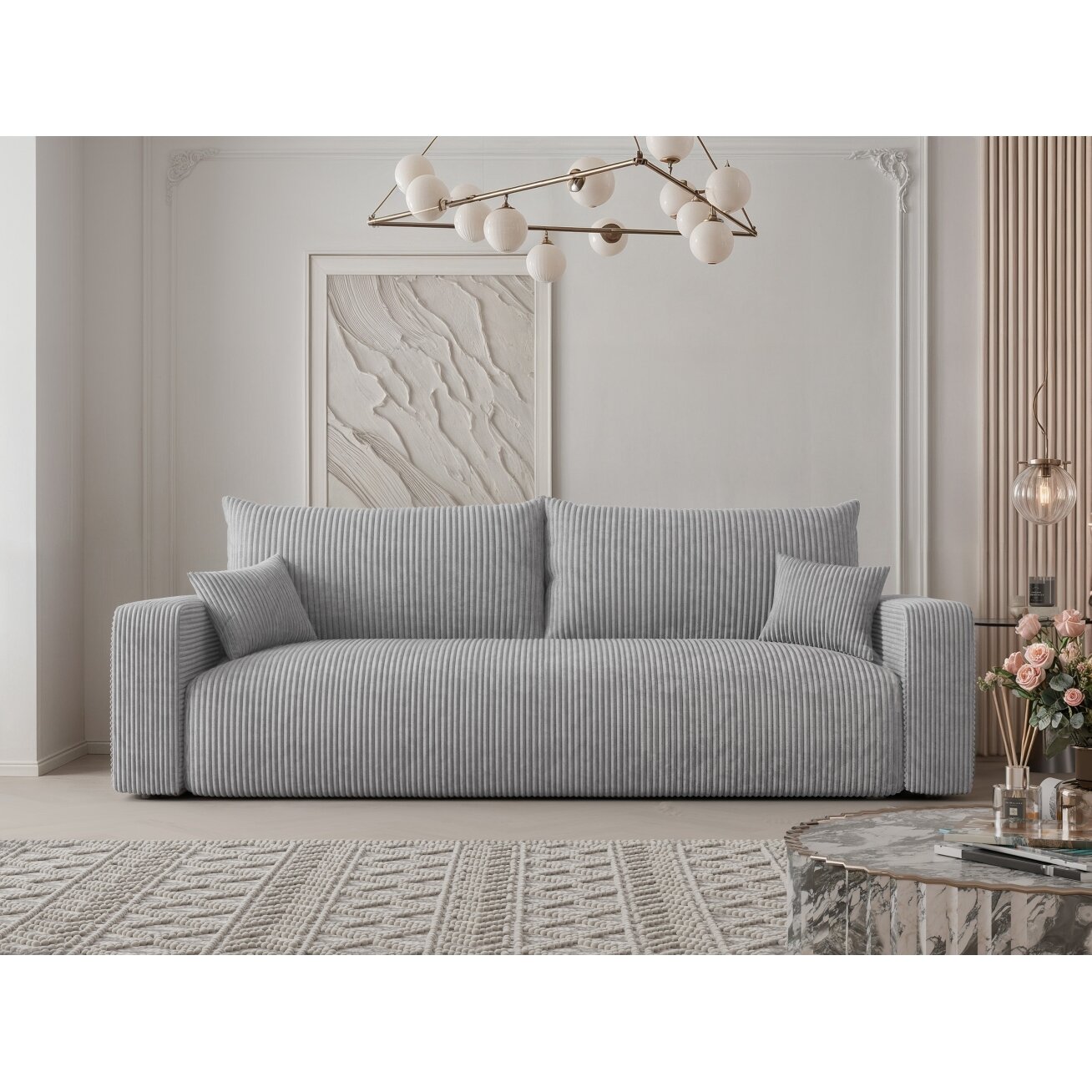 Trivietė sofa su miego funkcija PIANO Spalvos: Poso 110 (šviesiai pilka) 5 Trivietė sofa su miego funkcija PIANO Spalvos: Poso 110 (šviesiai pilka) 5