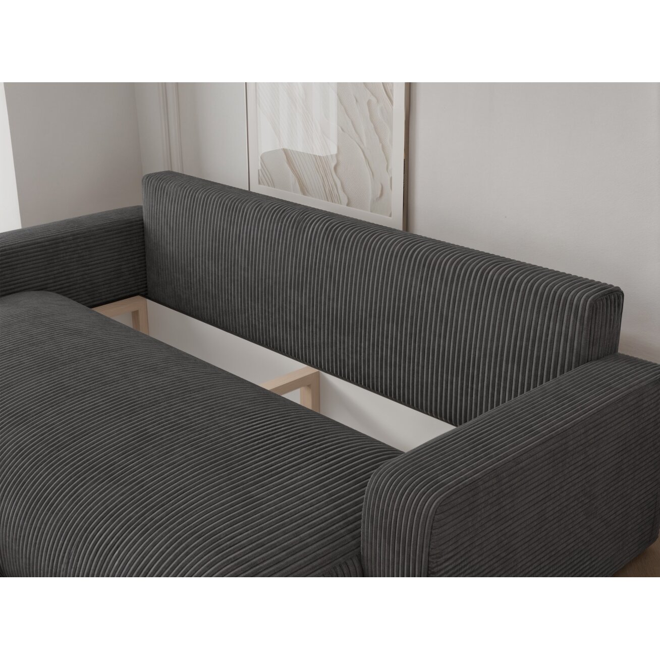 Trivietė sofa-lova PIANO Spalvos: Poso 34 (tamsiai pilka) 4 Trivietė sofa-lova PIANO Spalvos: Poso 34 (tamsiai pilka) 4