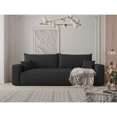 Trivietė sofa su miego funkcija PIANO Spalvos: Poso 135 (antracitas)
