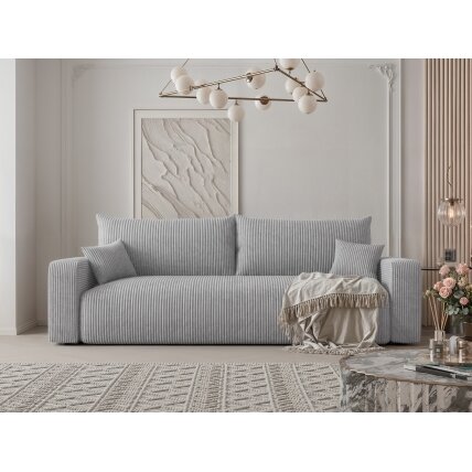 Trivietė sofa su miego funkcija PIANO Spalvos: Poso 110 (šviesiai pilka)