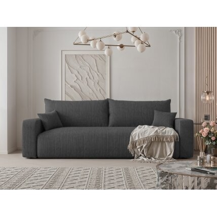 Trivietė sofa-lova PIANO Spalvos: Poso 34 (tamsiai pilka)