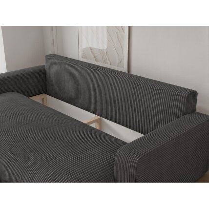 Trivietė sofa-lova PIANO Spalvos: Poso 34 (tamsiai pilka) 4
