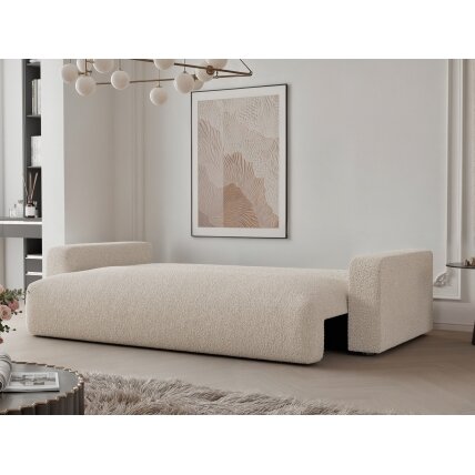 Trivietė sofa su miego funkcija PIANO Spalvos: Boucle C1 (Kreminė) 4 Trivietė sofa su miego funkcija PIANO Spalvos: Boucle C1 (Kreminė) 4