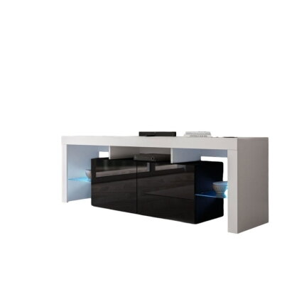 TV spintelė COLGANTE165, balta / baltas blizgus su LED apšvietimu TV spintelė COLGANTE165, balta / baltas blizgus su LED apšvietimu