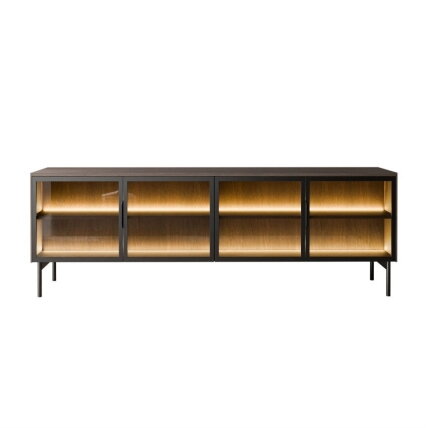 TV spintelė LINEA181, ruda / juoda su LED apšvietimu TV spintelė LINEA181, ruda / juoda su LED apšvietimu