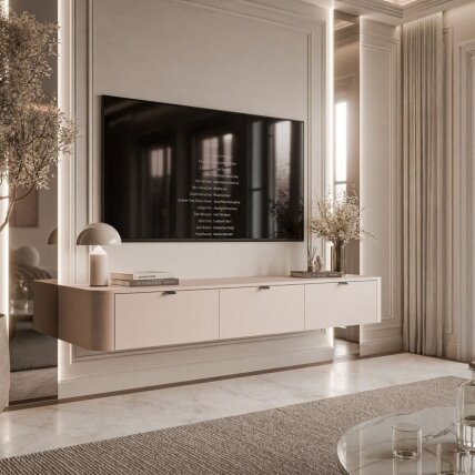 TV spintelė SAGE180, kašmyro spalvos, su juodomis rankenėlėmis 2 TV spintelė SAGE180, kašmyro spalvos, su juodomis rankenėlėmis 2