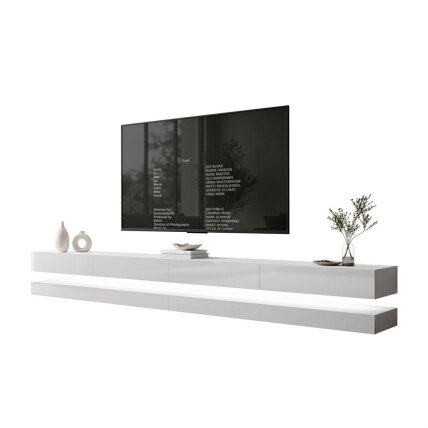 TV spintelė SKY280, baltos, juodos, ąžuolo spalvos ir su LED apšvietimu TV spintelė SKY280, baltos, juodos, ąžuolo spalvos ir su LED apšvietimu