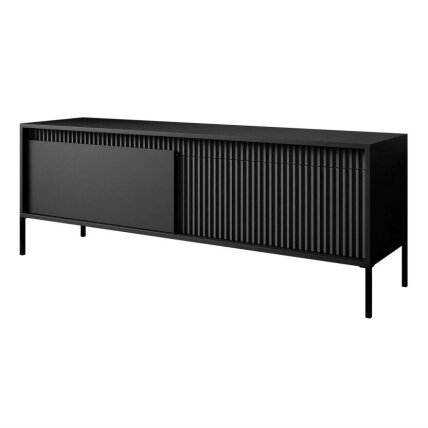 TV spintelė YASUMI153, juodos matinės spalvos TV spintelė YASUMI153, juodos matinės spalvos