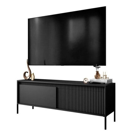 TV spintelė YASUMI153, juodos matinės spalvos TV spintelė YASUMI153, juodos matinės spalvos