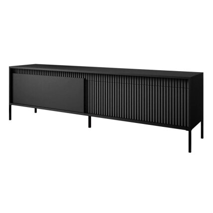 TV spintelė YASUMI187, juodos matinės spalvos TV spintelė YASUMI187, juodos matinės spalvos