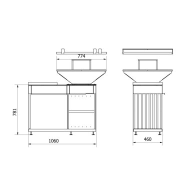 Ugniakuras kepsinė Quadrum grill horizontal