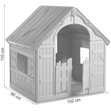 Vaikų namelis FOLDABLE PLAYHOUSE red/beige/blue