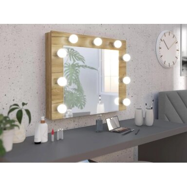 Veidrodis su apšvietimu makiažui  su 9 LED Craft